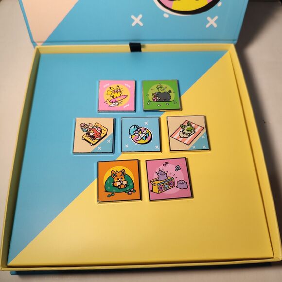 Pokemon TCG Lazy Summer Specialty Enamel Pins Set Of 7 Official Nintendo Badge - Picture 1 of 15